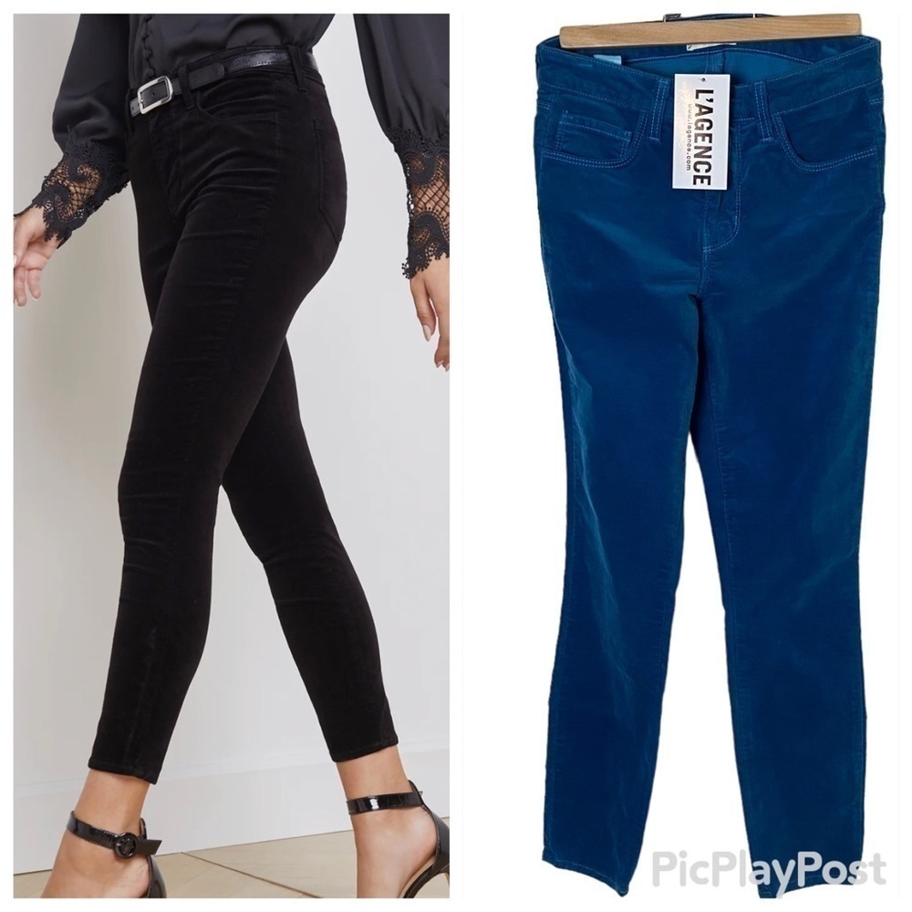 NEW L’AGENCE 25 velvet high rise skinny jeans